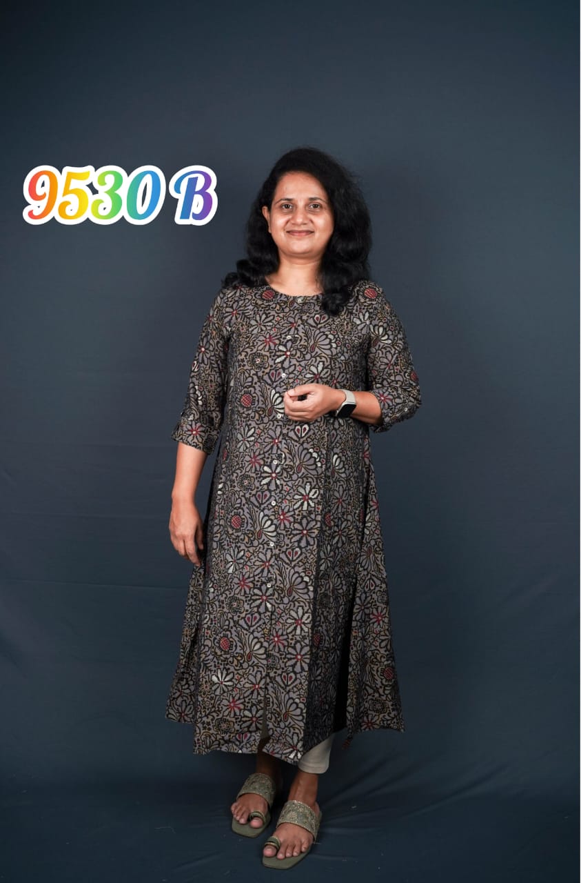 MUSLIN SILK ALINE KURTHI 9530