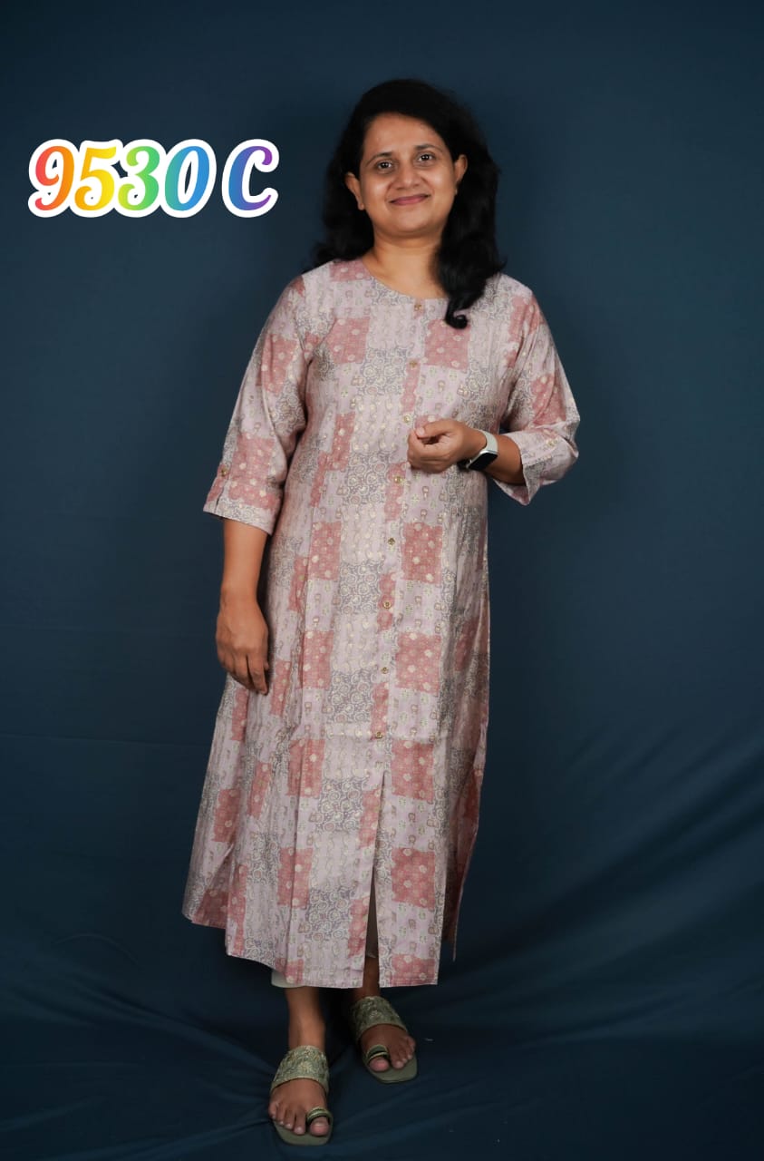 MUSLIN SILK ALINE KURTHI 9530