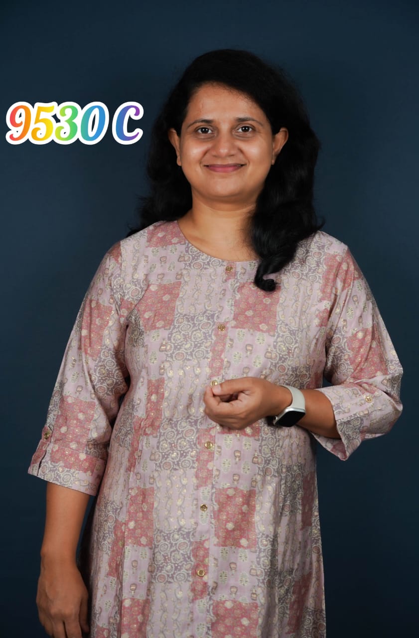 MUSLIN SILK ALINE KURTHI 9530