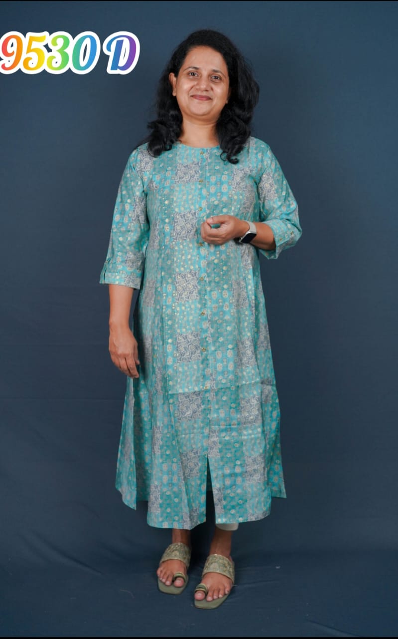 MUSLIN SILK ALINE KURTHI 9530