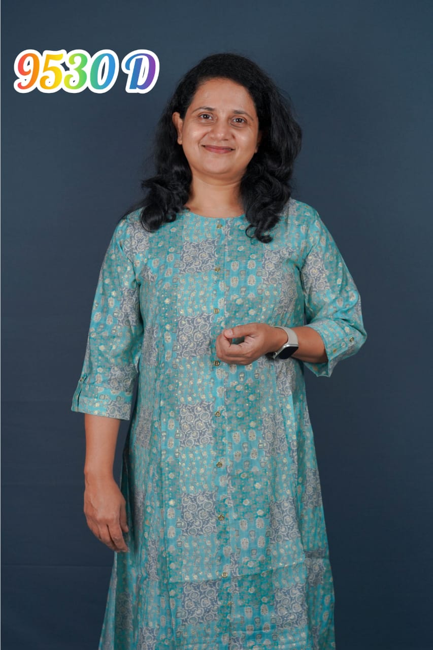 MUSLIN SILK ALINE KURTHI 9530
