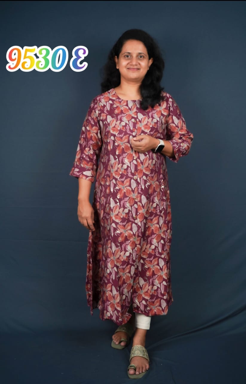 MUSLIN SILK ALINE KURTHI 9530