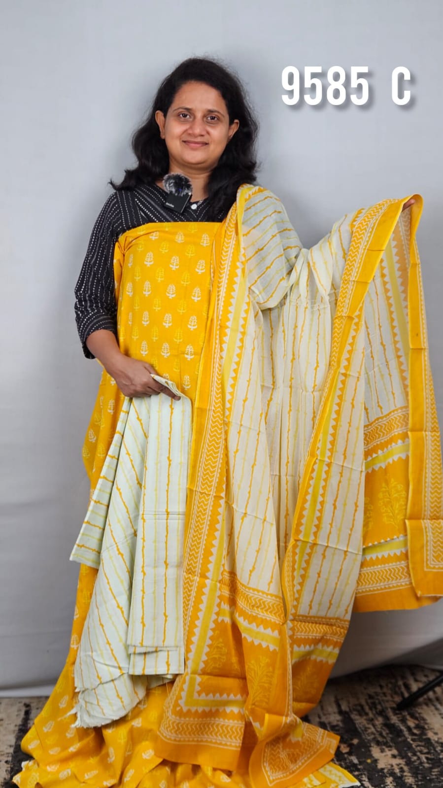 Cotton Unstitched Salwaar Suit Sets 9585A-D