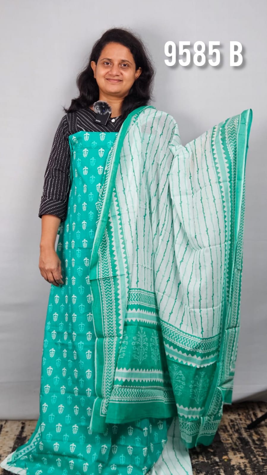 Cotton Unstitched Salwaar Suit Sets 9585A-D