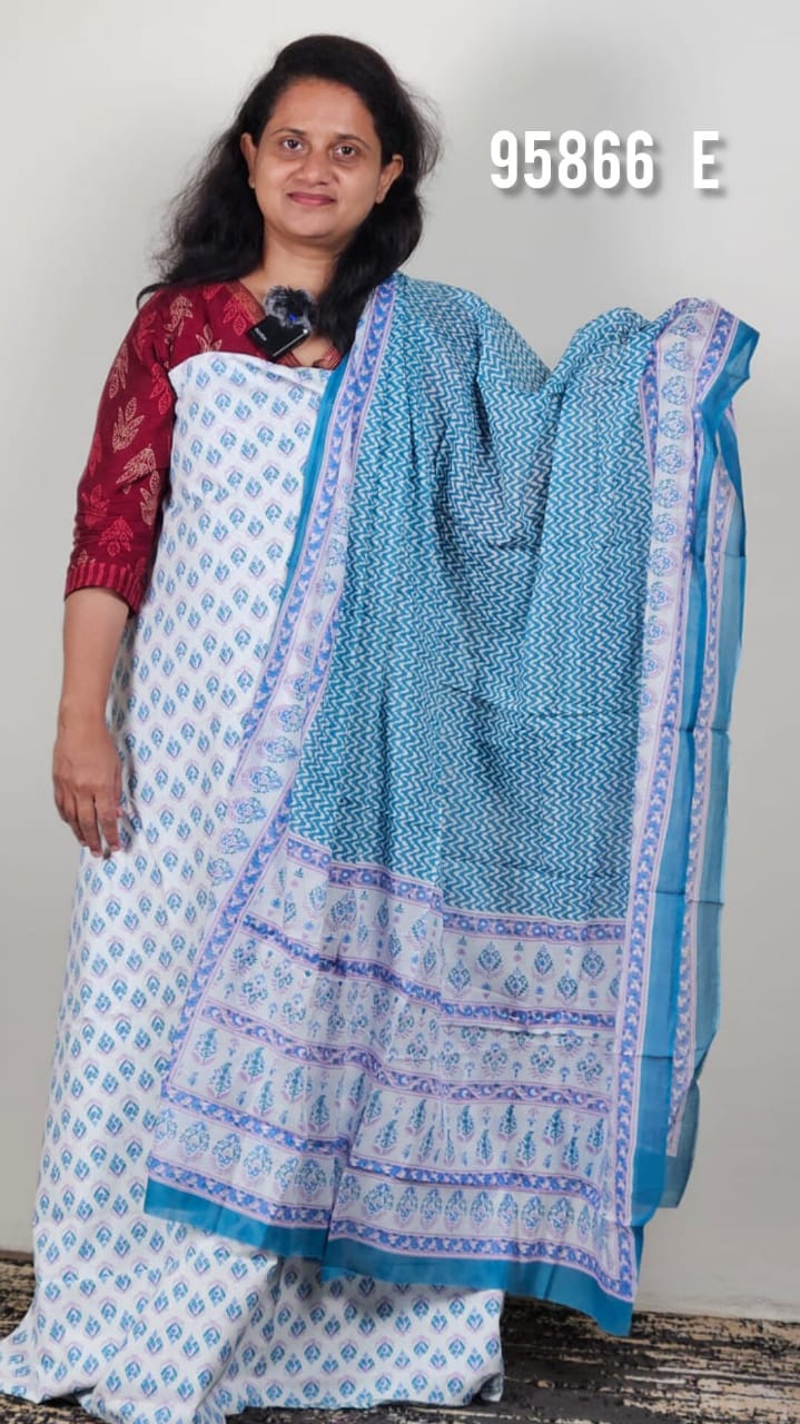 Cotton Unstitched Salwar Suit Sets 95866