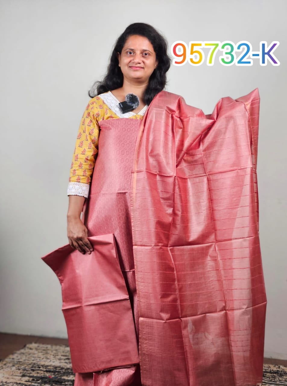 Semi Tussar unstitched salwar suits 95732