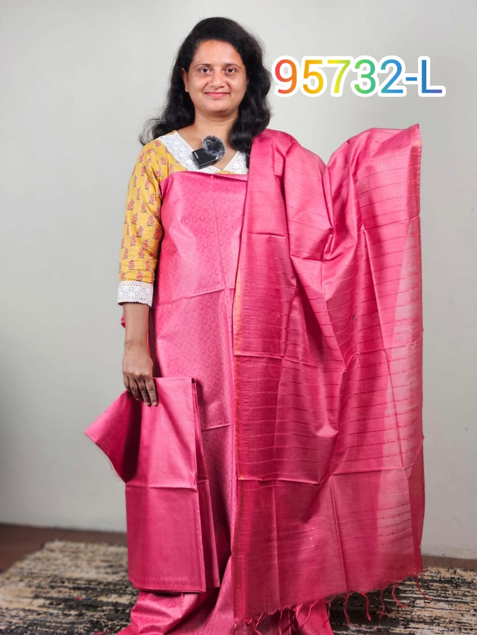 Semi Tussar unstitched salwar suits 95732