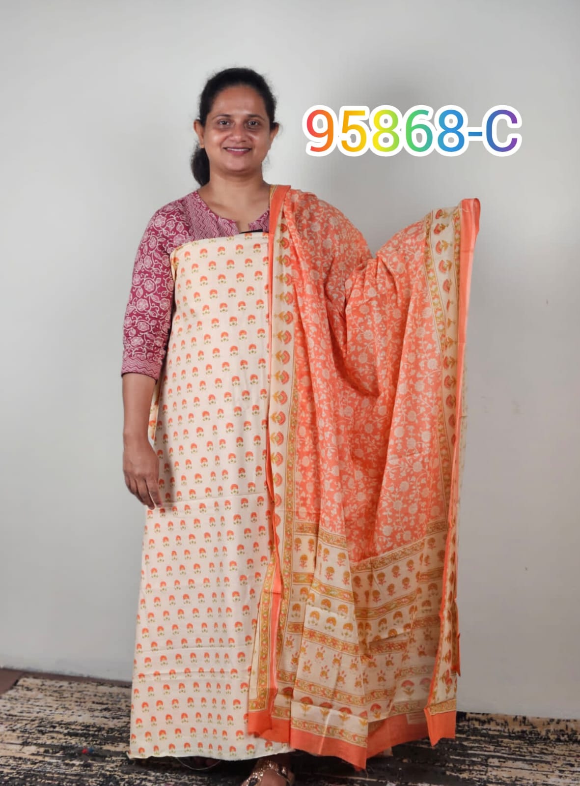 Cotton unstitched salwar suits 95868