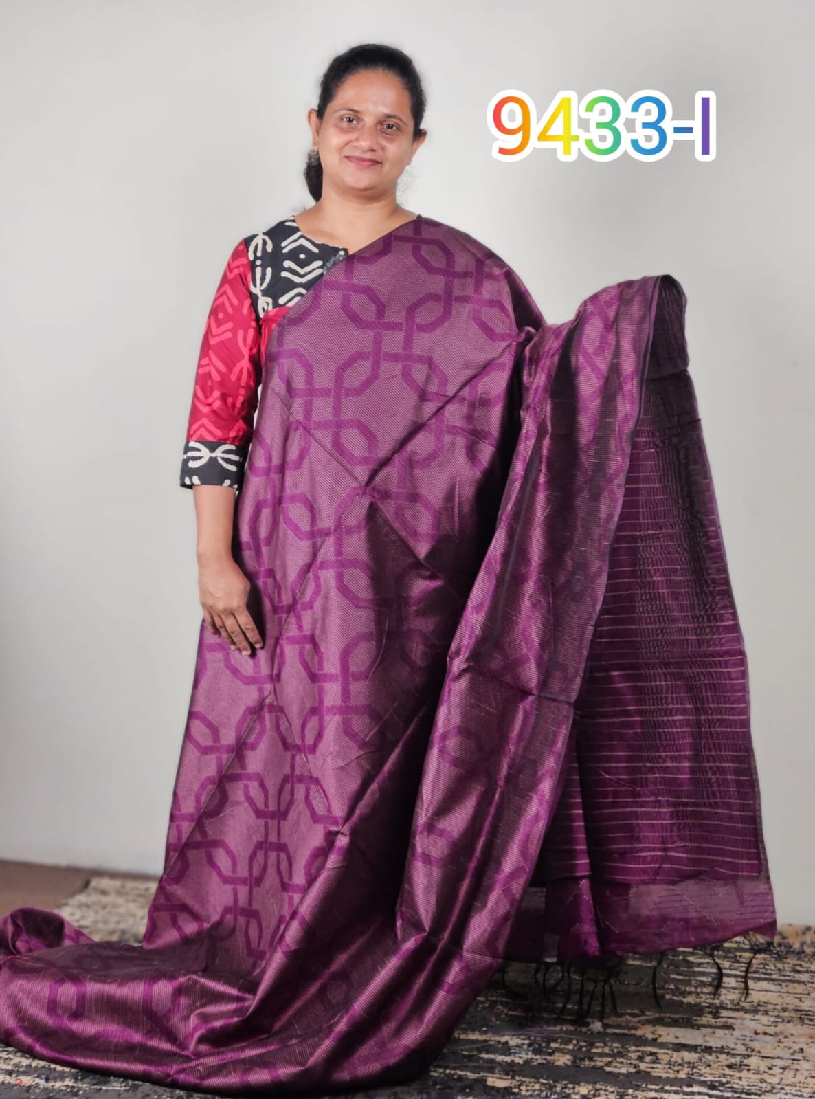 Semi Silk Sarees 9433