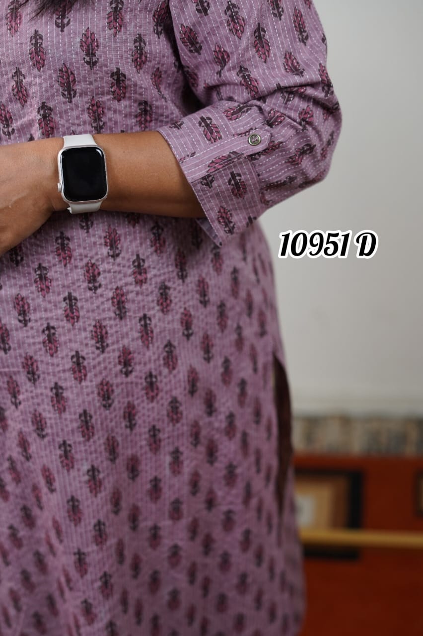 Kantha cotton daily wear kurthi 10951