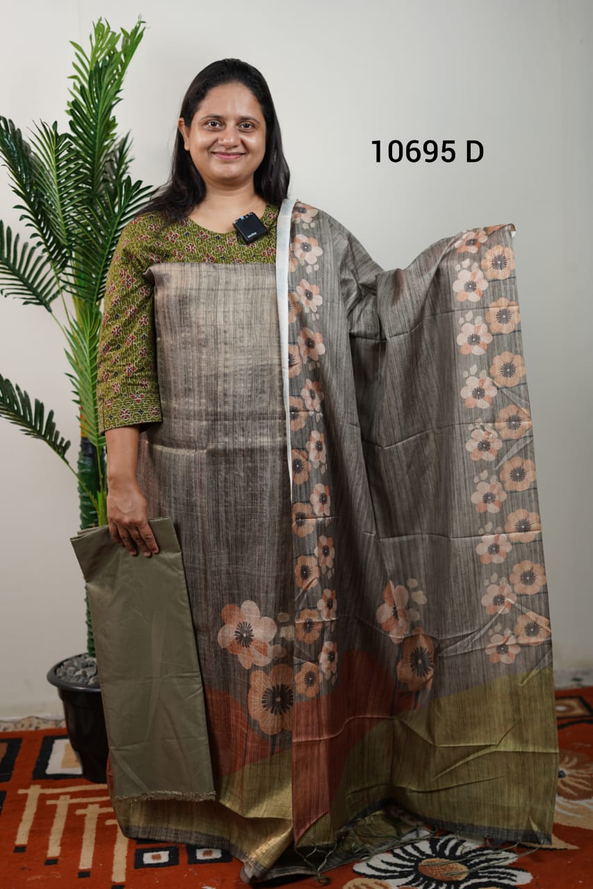 Tissue silk unstitched salwar suits 10695