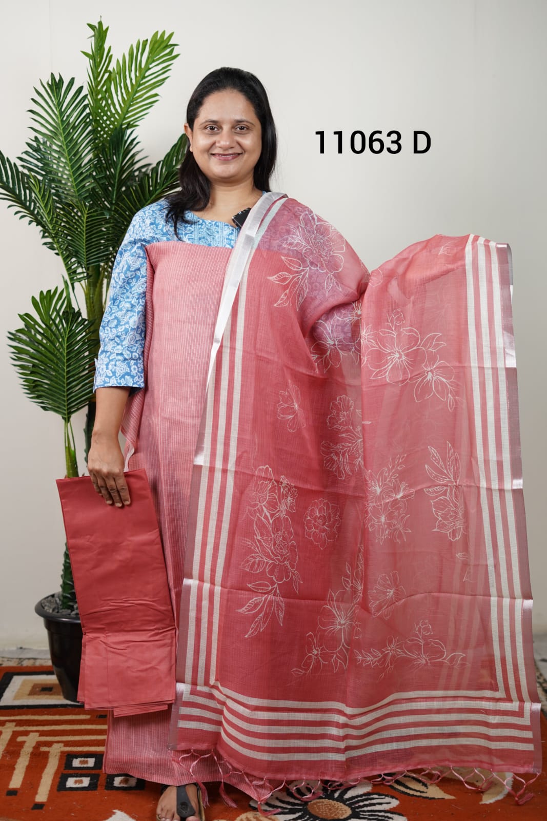 Net cotta unstitched salwar suits 11063