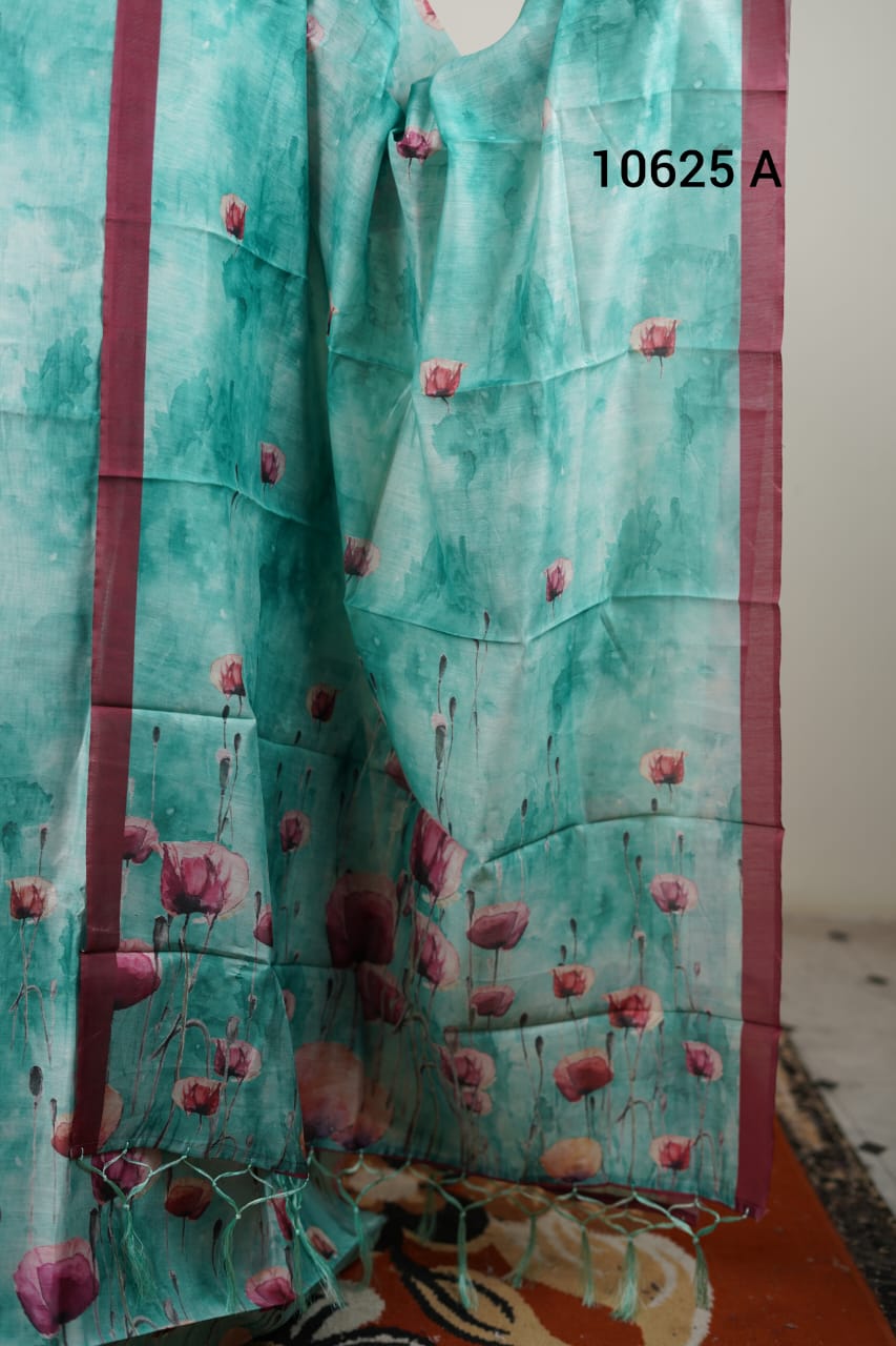 Soft chandheri silk unstitched salwar suits 10625