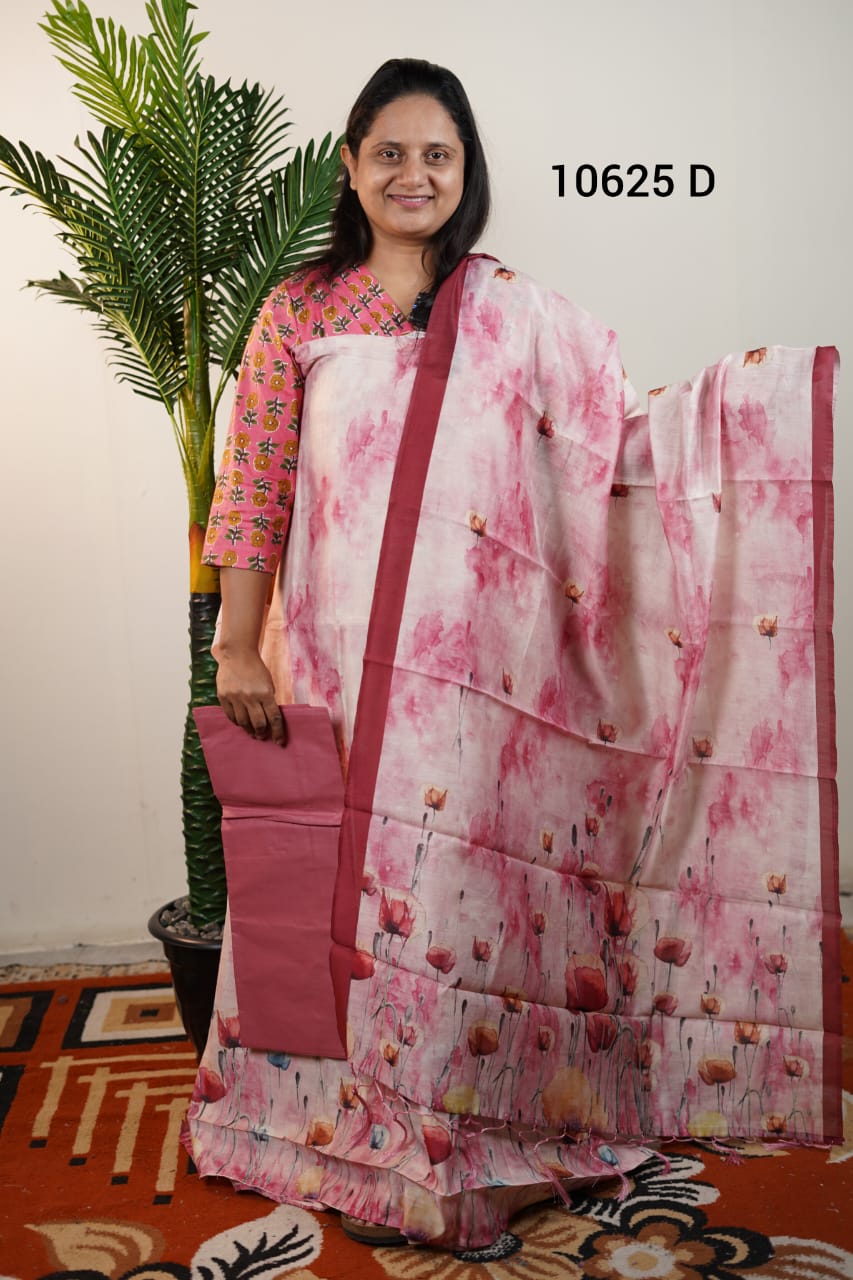 Soft chandheri silk unstitched salwar suits 10625