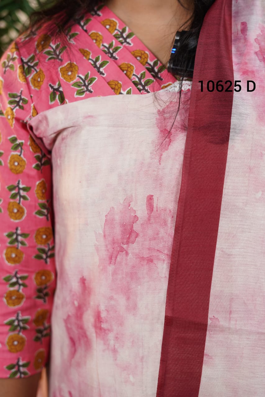 Soft chandheri silk unstitched salwar suits 10625