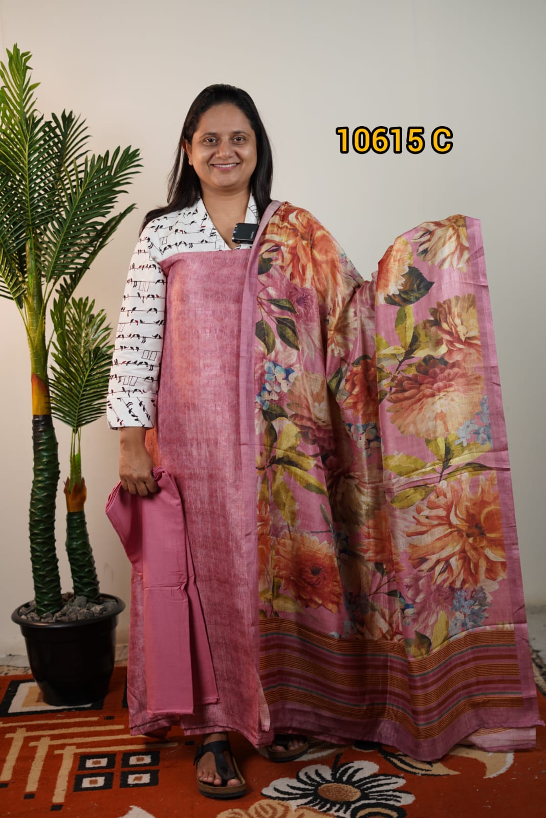 Crush silk unstitched salwar suits 10615