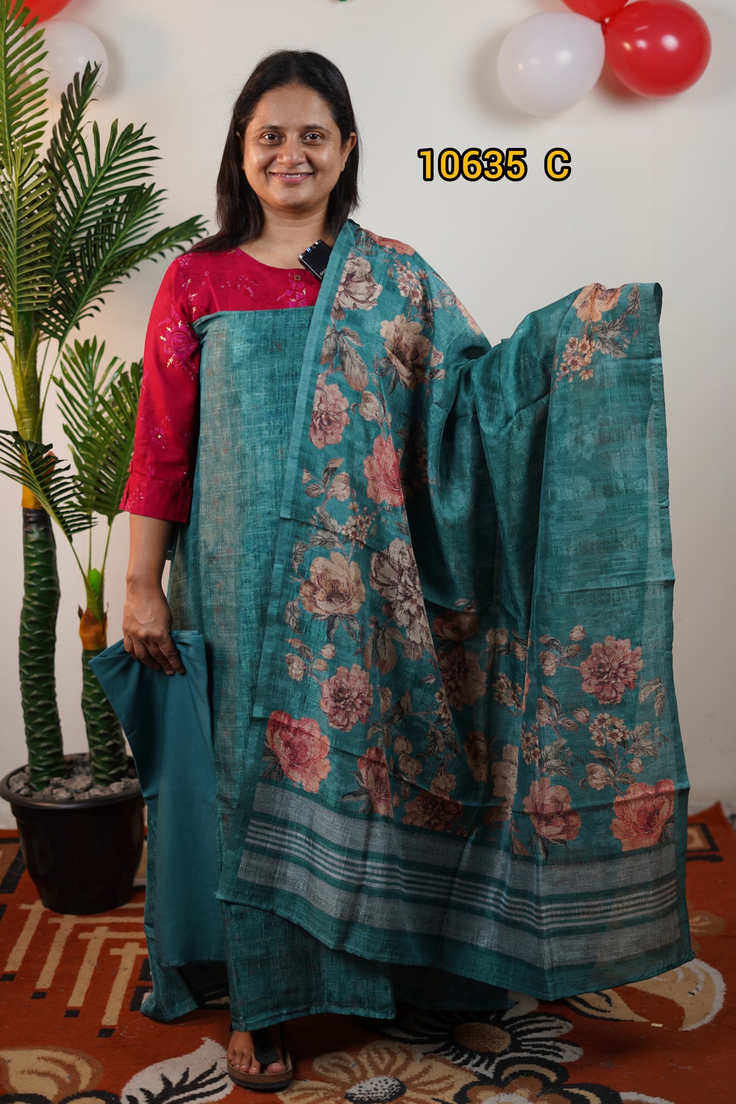 Vichitra silk unstitched salwar suits 10635