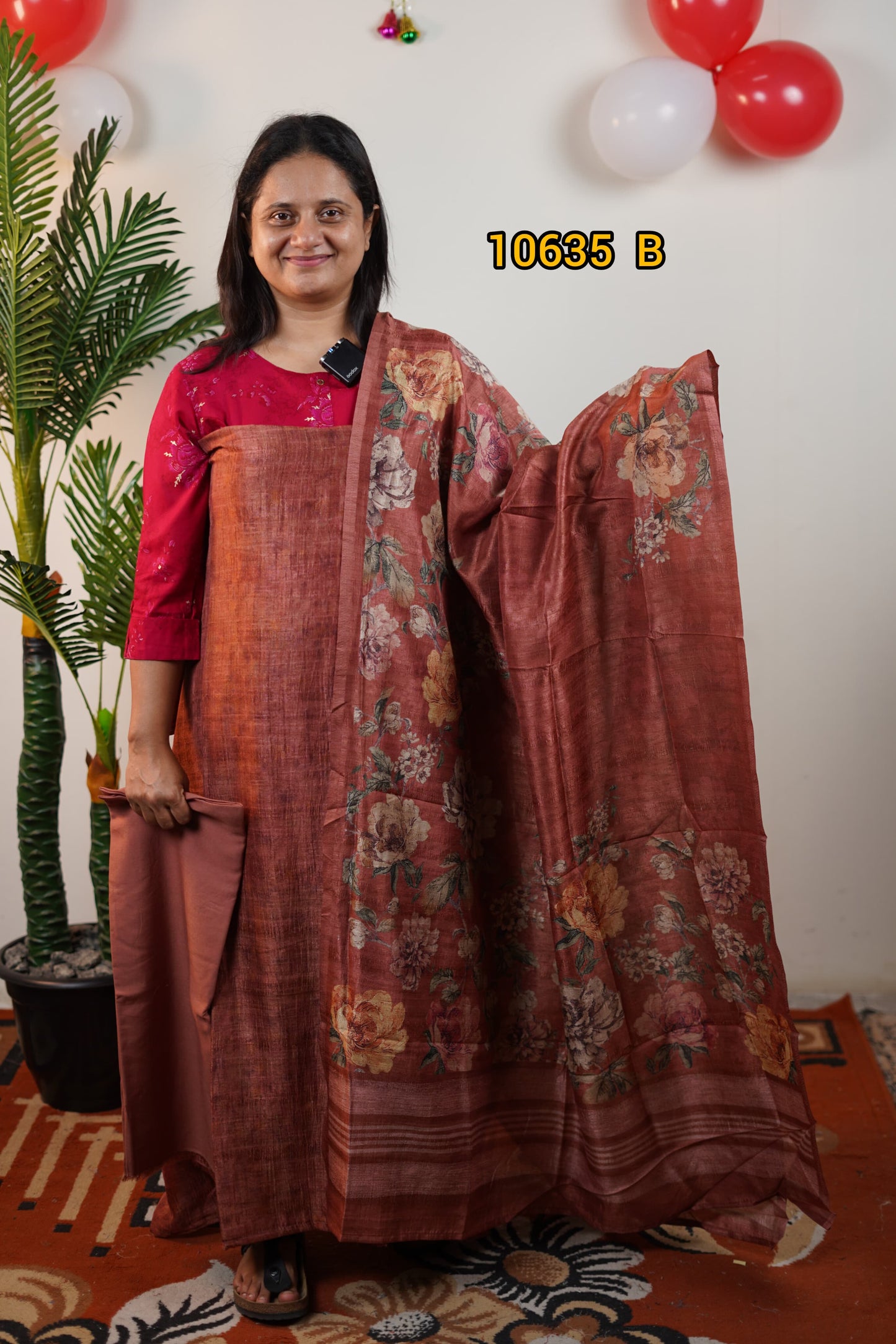 Vichitra silk unstitched salwar suits 10635