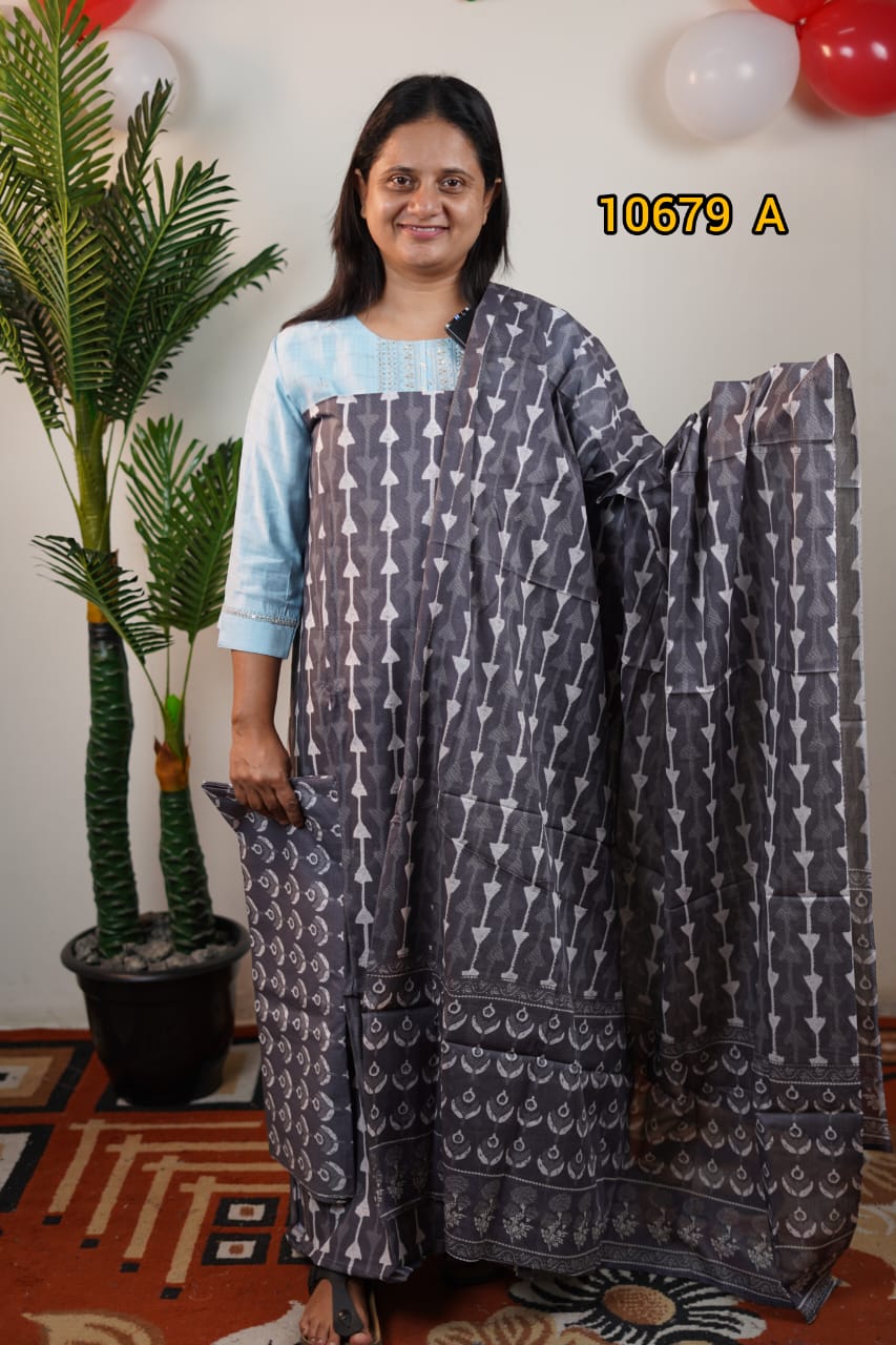 Soft cotton unstitched salwar suits 10679