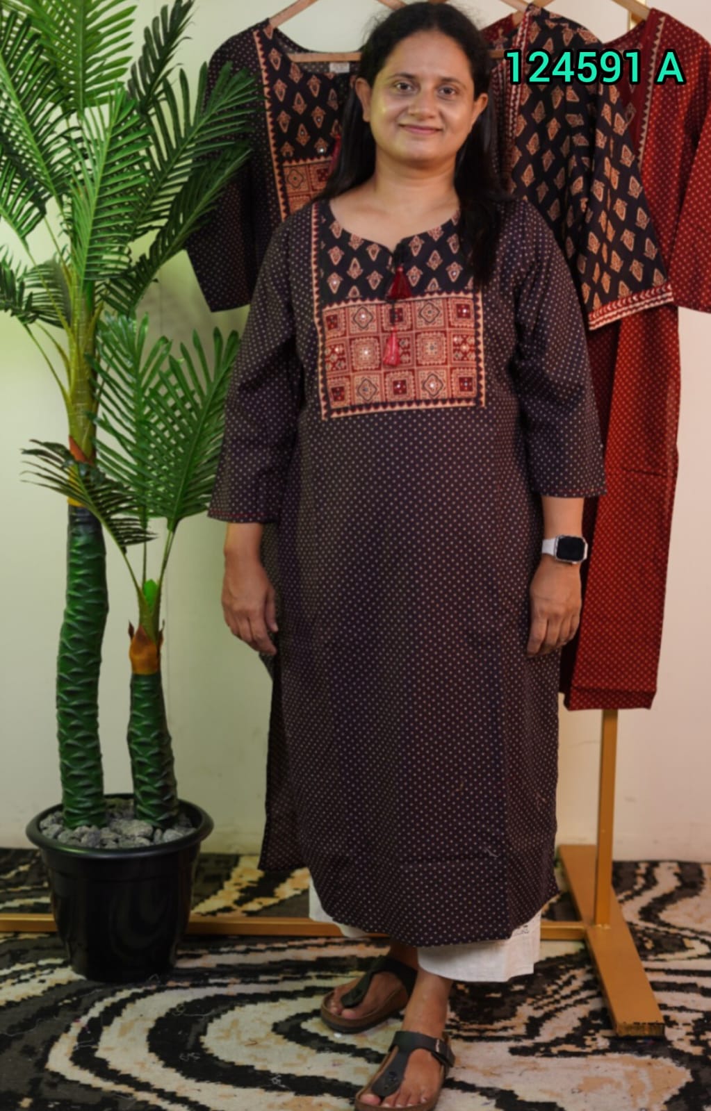Cotton Printed Kurthi – Everyday Elegance | Code: 124591
