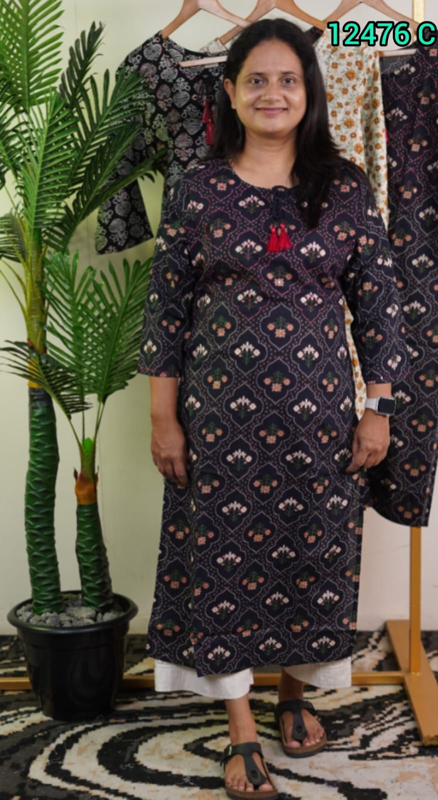 Daily wear Rayon Printed Kurthi Collections 12476