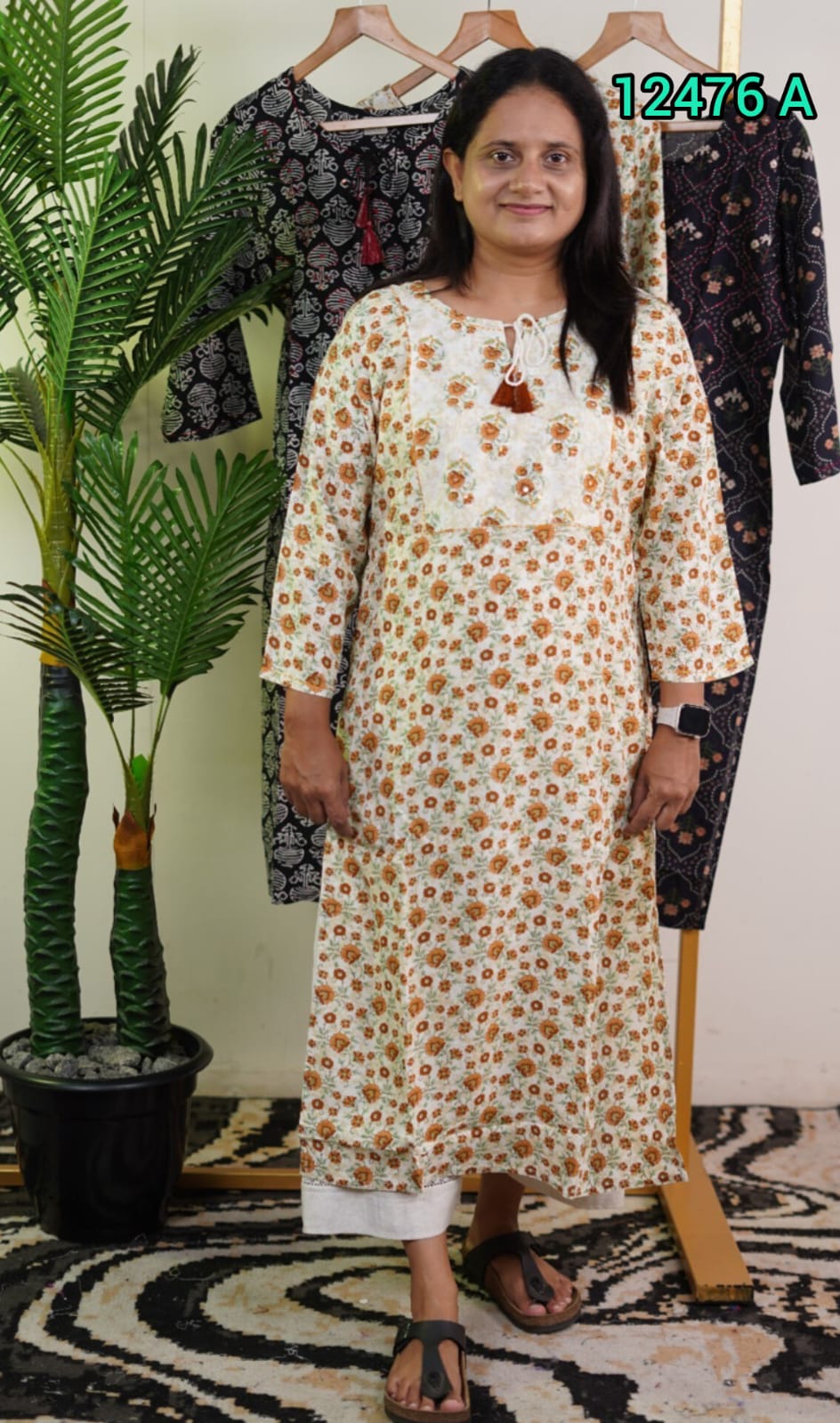 Daily wear Rayon Printed Kurthi Collections 12476