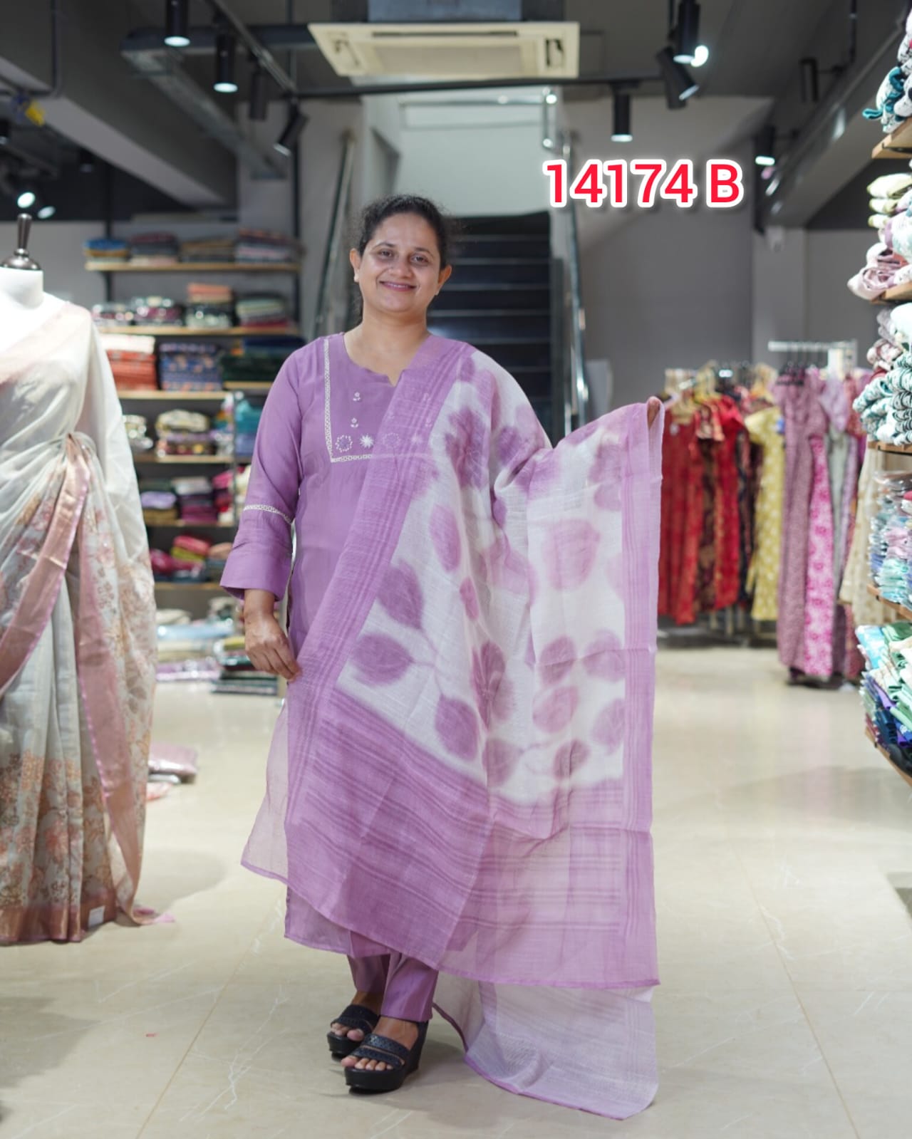 Semi Silk Ready To wear Sets | Search Code 14174