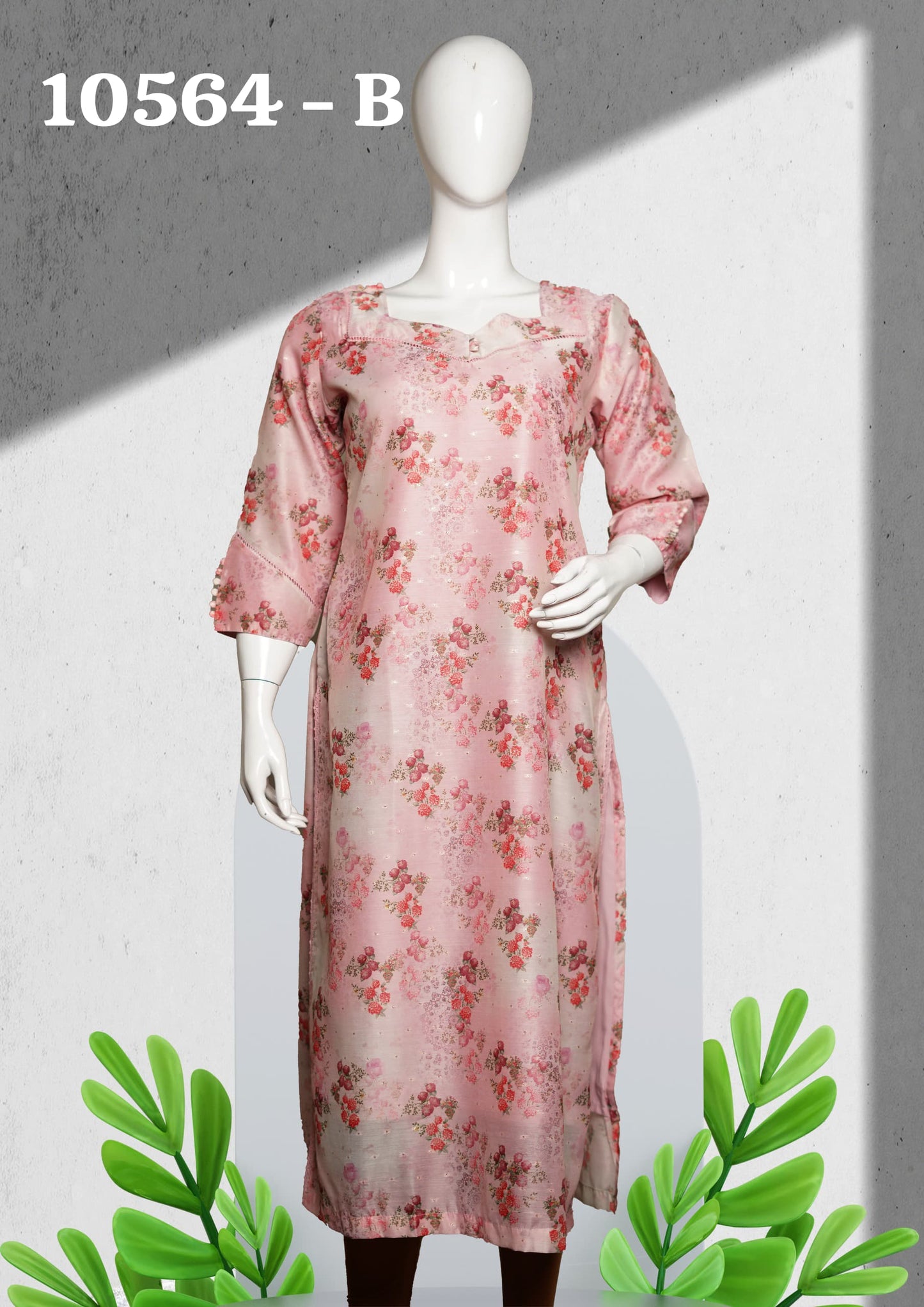 Chanderi Digital print kurthi 10564