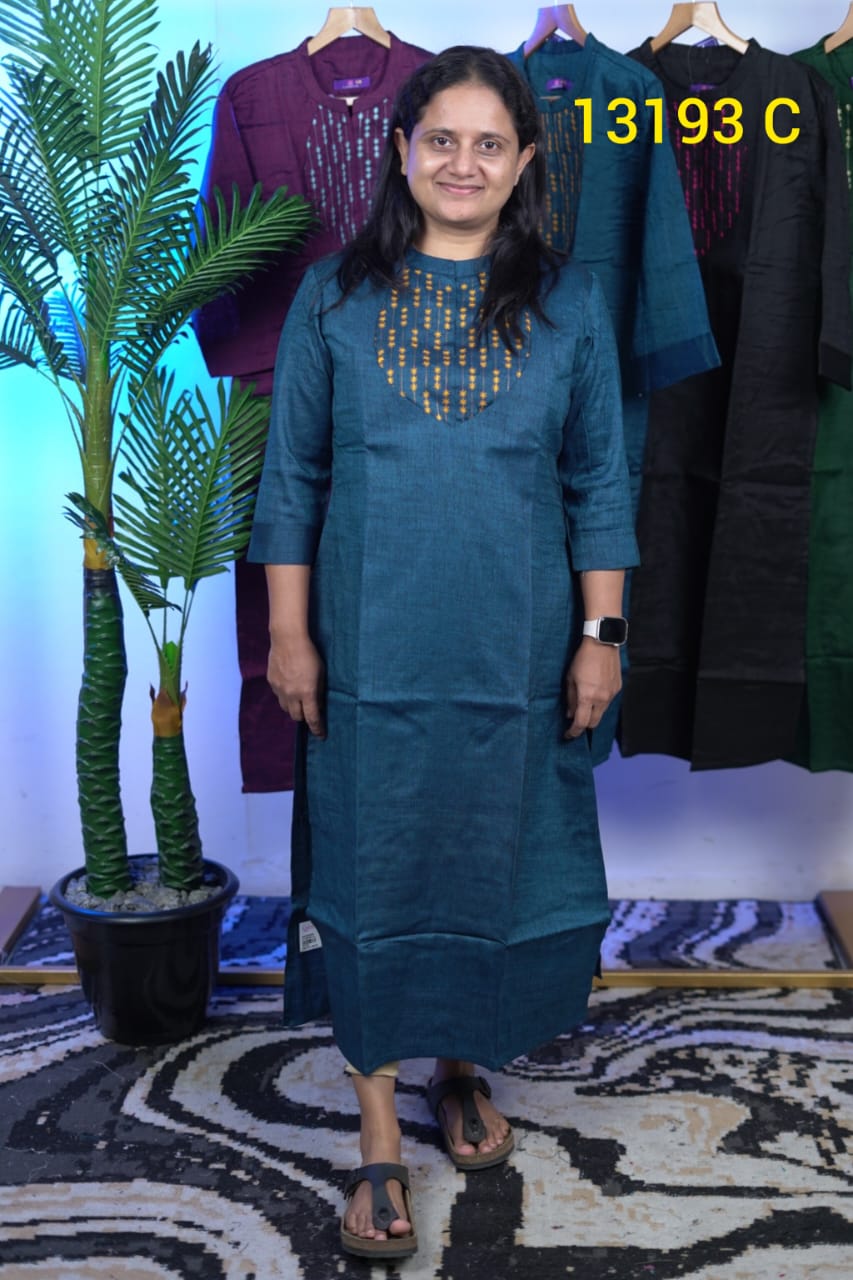 Cotton Silk Kurthi Collections 13193