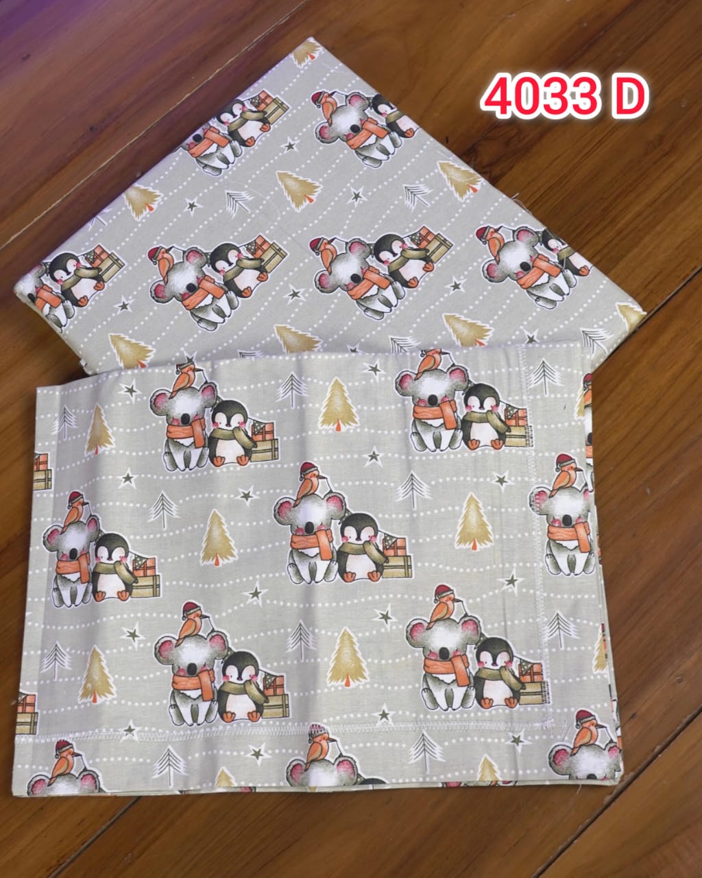 Single cot kids print bedsheets 4033