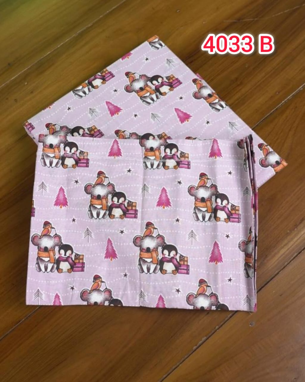 Single cot kids print bedsheets 4033