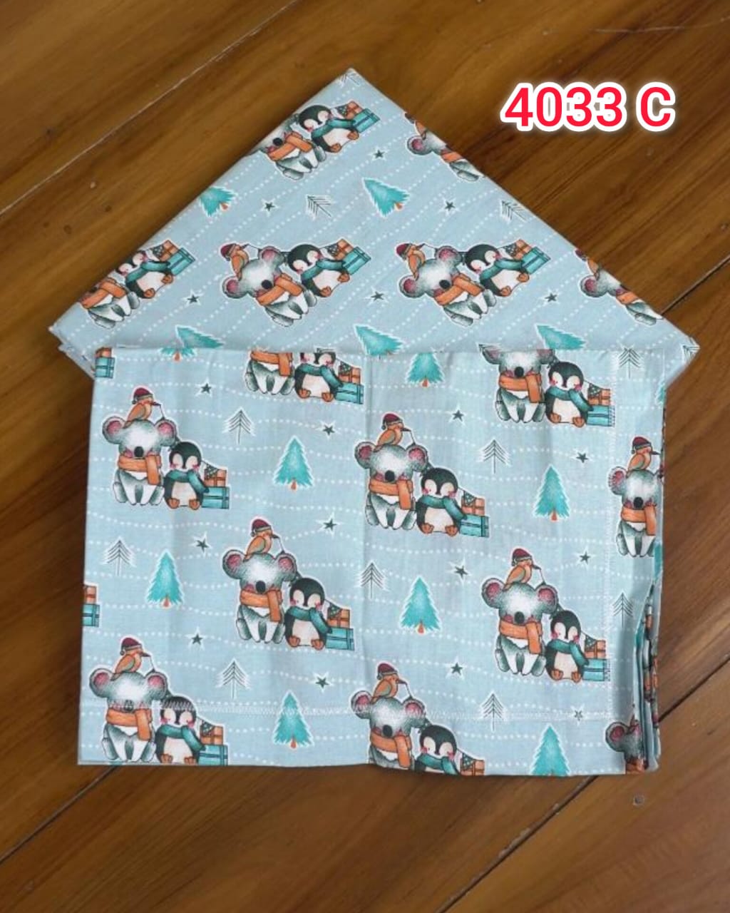 Single cot kids print bedsheets 4033