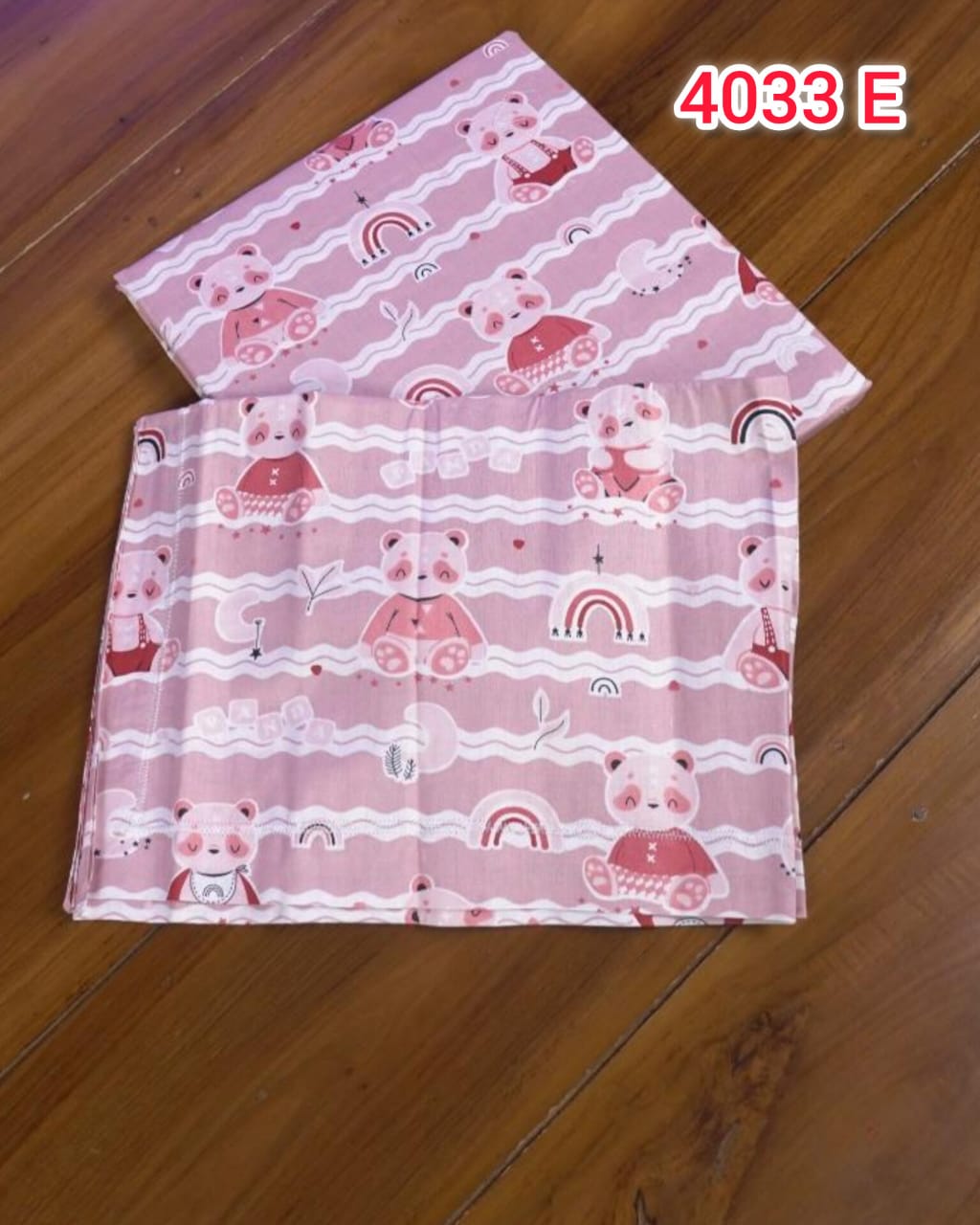 Single cot kids print bedsheets 4033