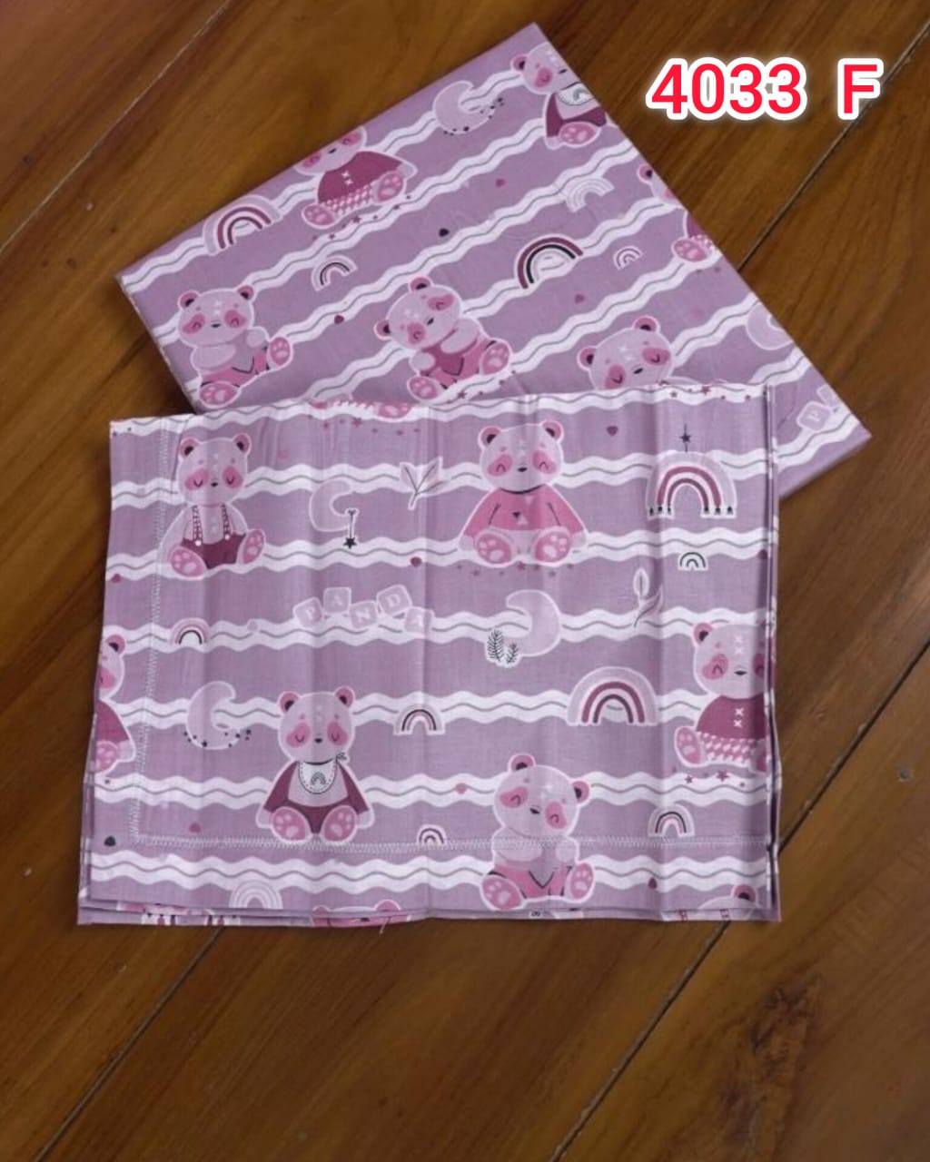 Single cot kids print bedsheets 4033