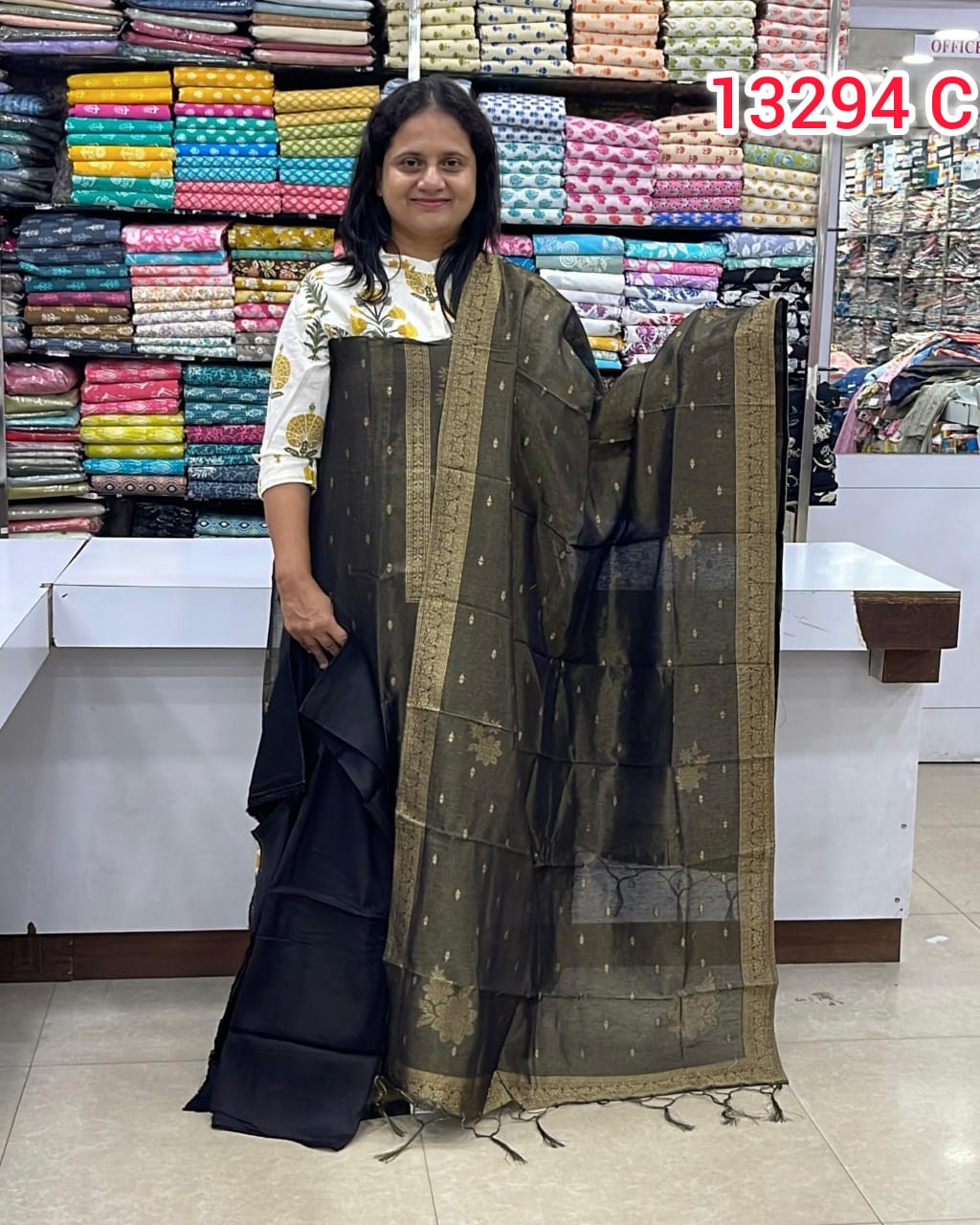 Crush silk banarassi butta salwar sets 13294