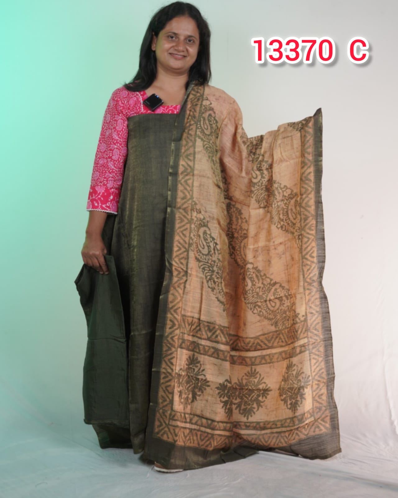 Crush Silk Unstitched Salwar Suits 13370