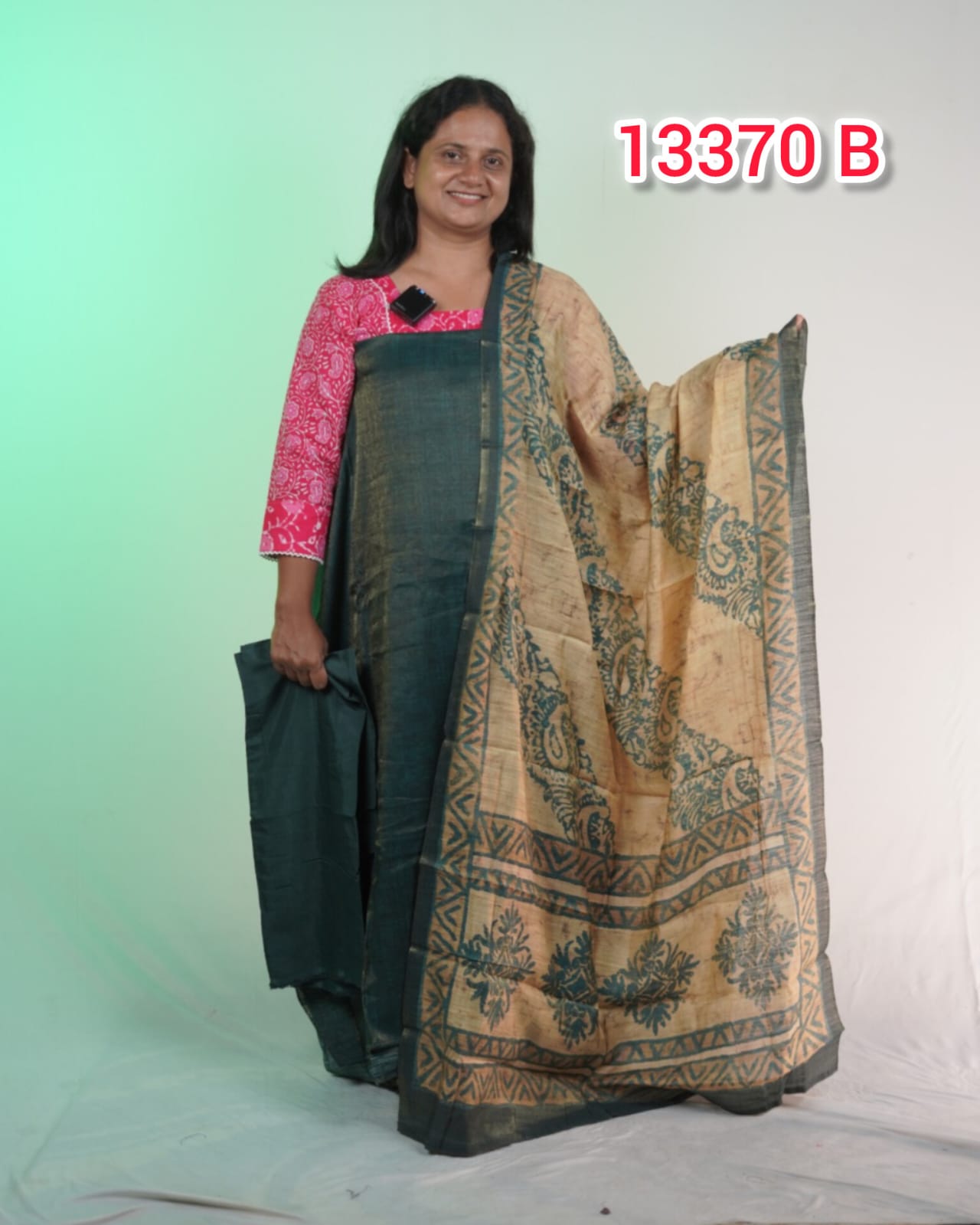 Crush Silk Unstitched Salwar Suits 13370