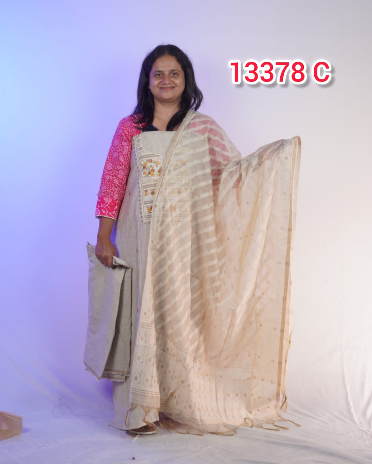 Chandheri Silk Unstitched Salwar Suits 13378