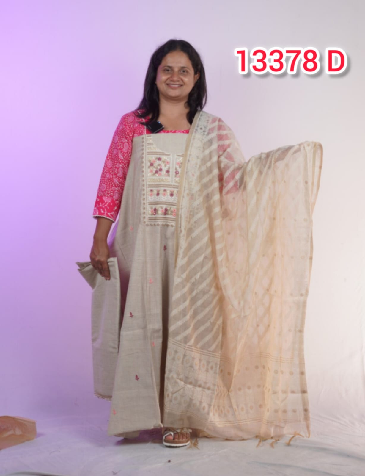 Chandheri Silk Unstitched Salwar Suits 13378