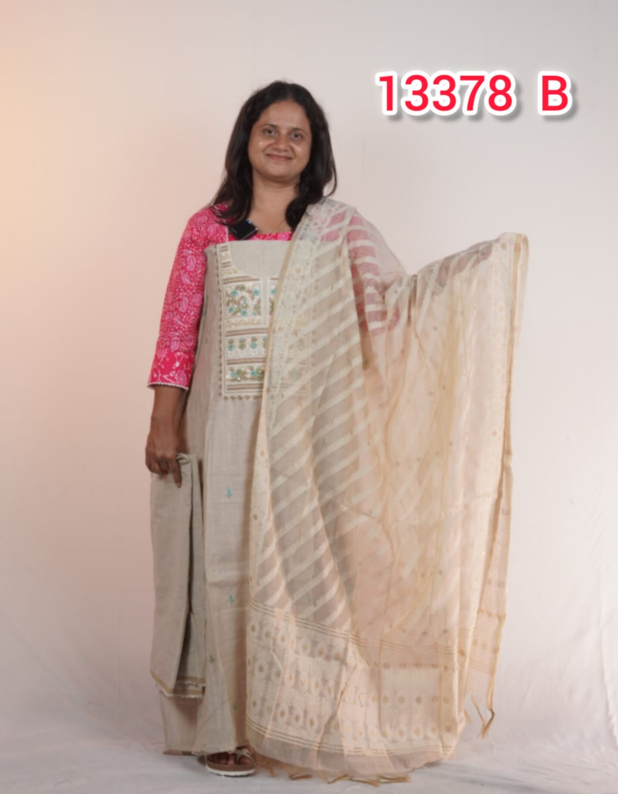 Chandheri Silk Unstitched Salwar Suits 13378