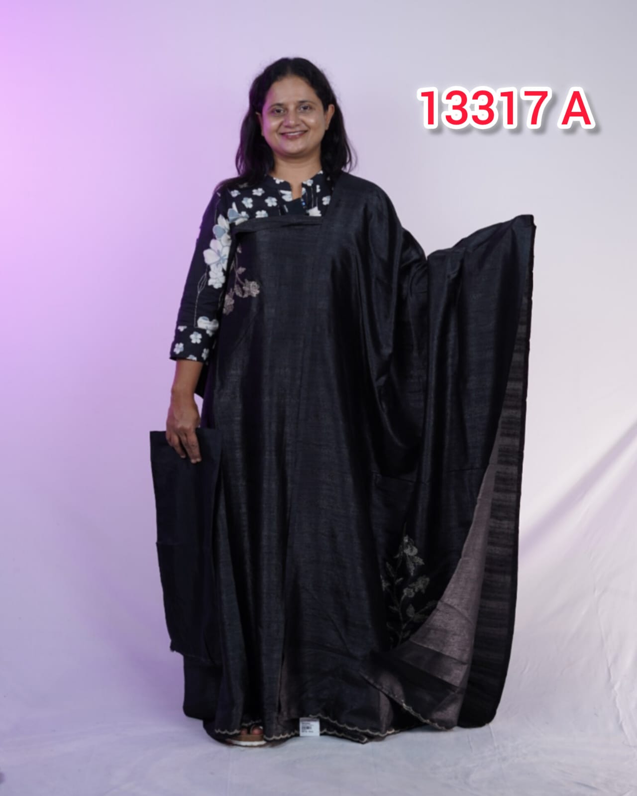Semi Tussar Silk Unstitched Salwar Suits 13317