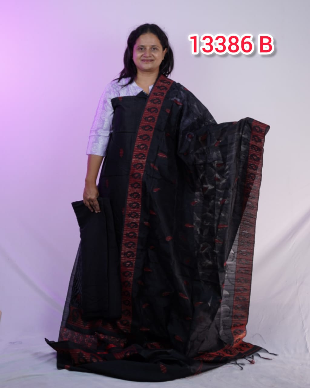 Semi Tussar With Weaving Butta Work 13386
