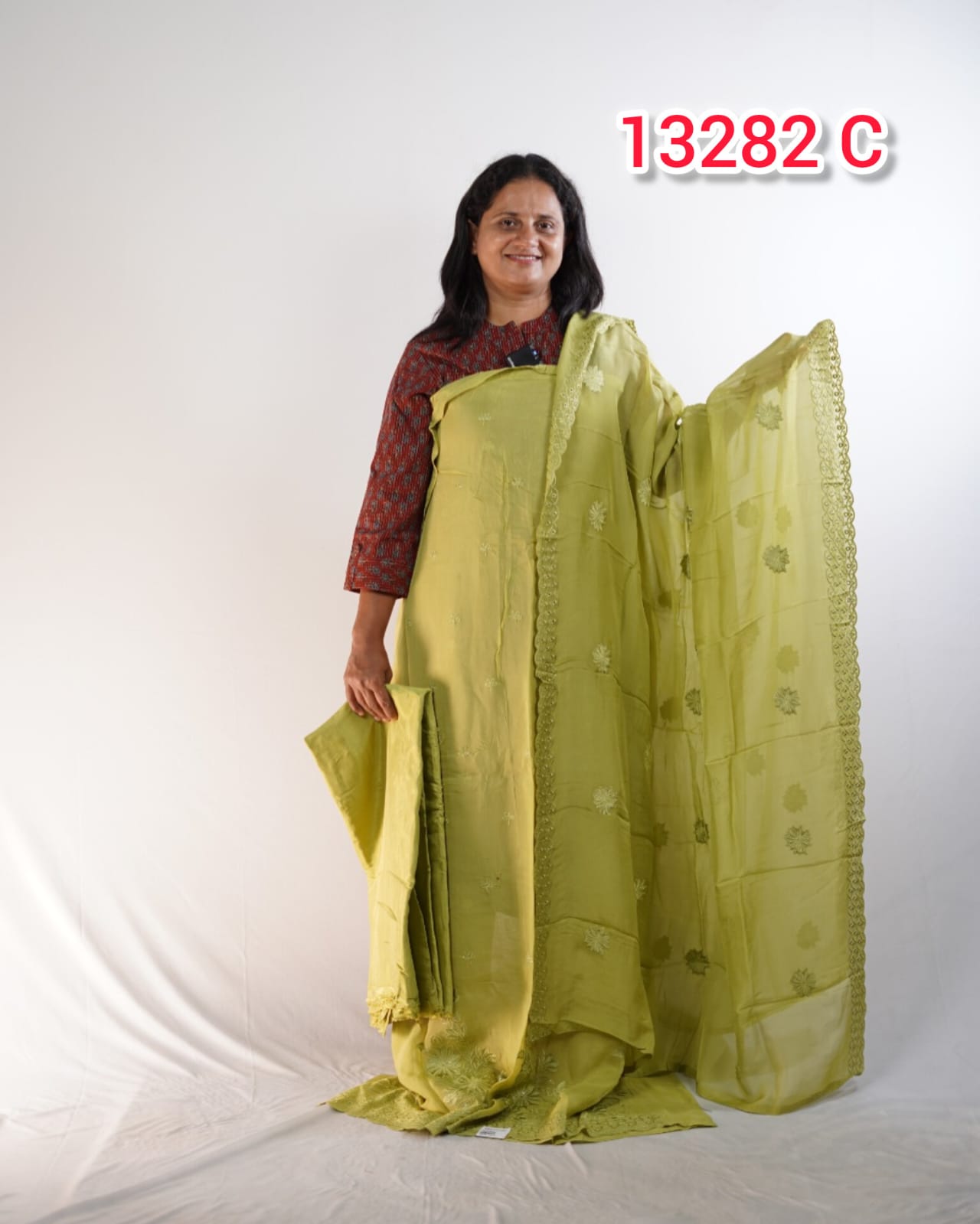 Soft Organza Unstitched Salwar Suits 13282