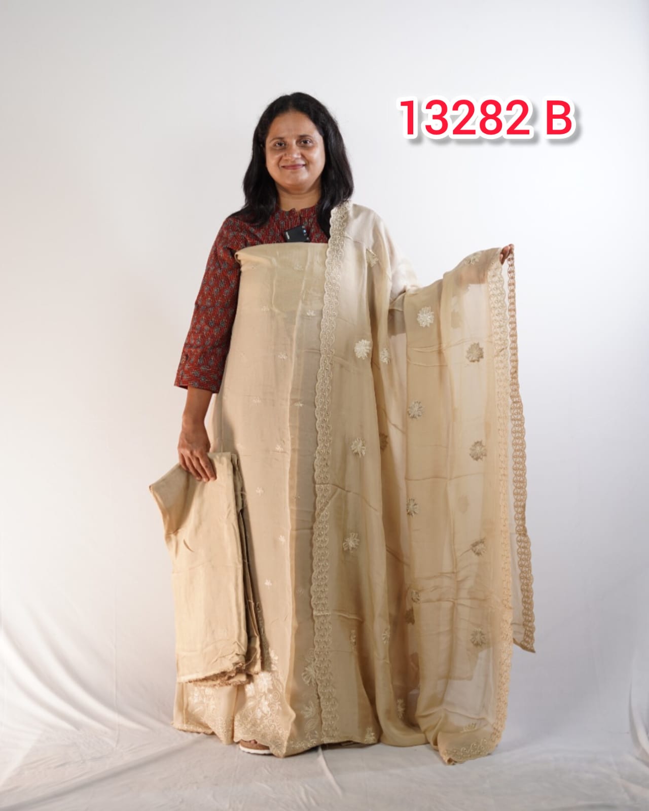 Soft Organza Unstitched Salwar Suits 13282