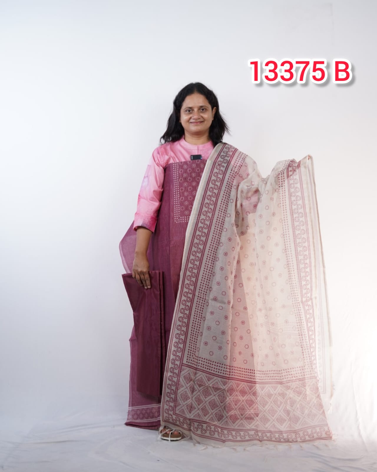 Crush Silk Unstitched salwar Suits 13375