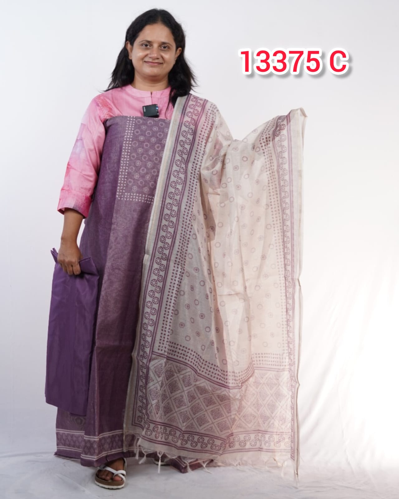 Crush Silk Unstitched salwar Suits 13375