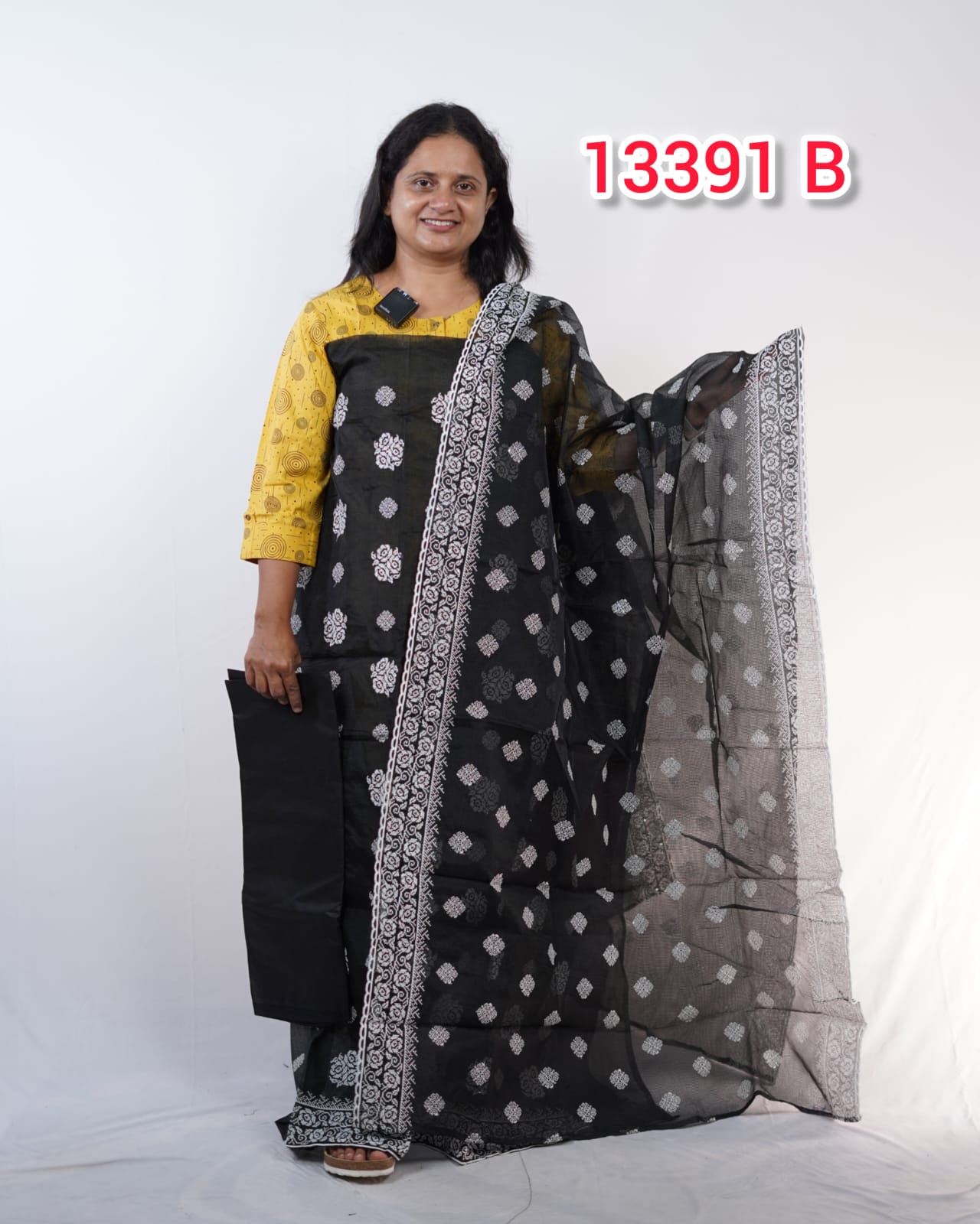 Netcotta With Embroidery Work Unstitched Salwar Suits 13391