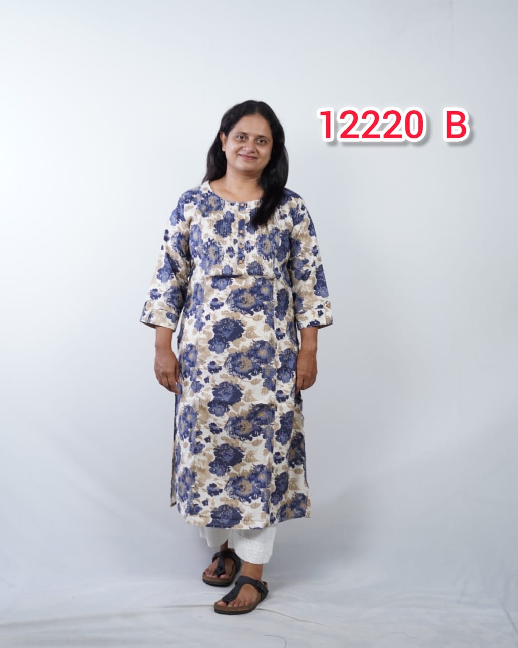 Cotton Daily Wear Kurthi (Code: 12220)