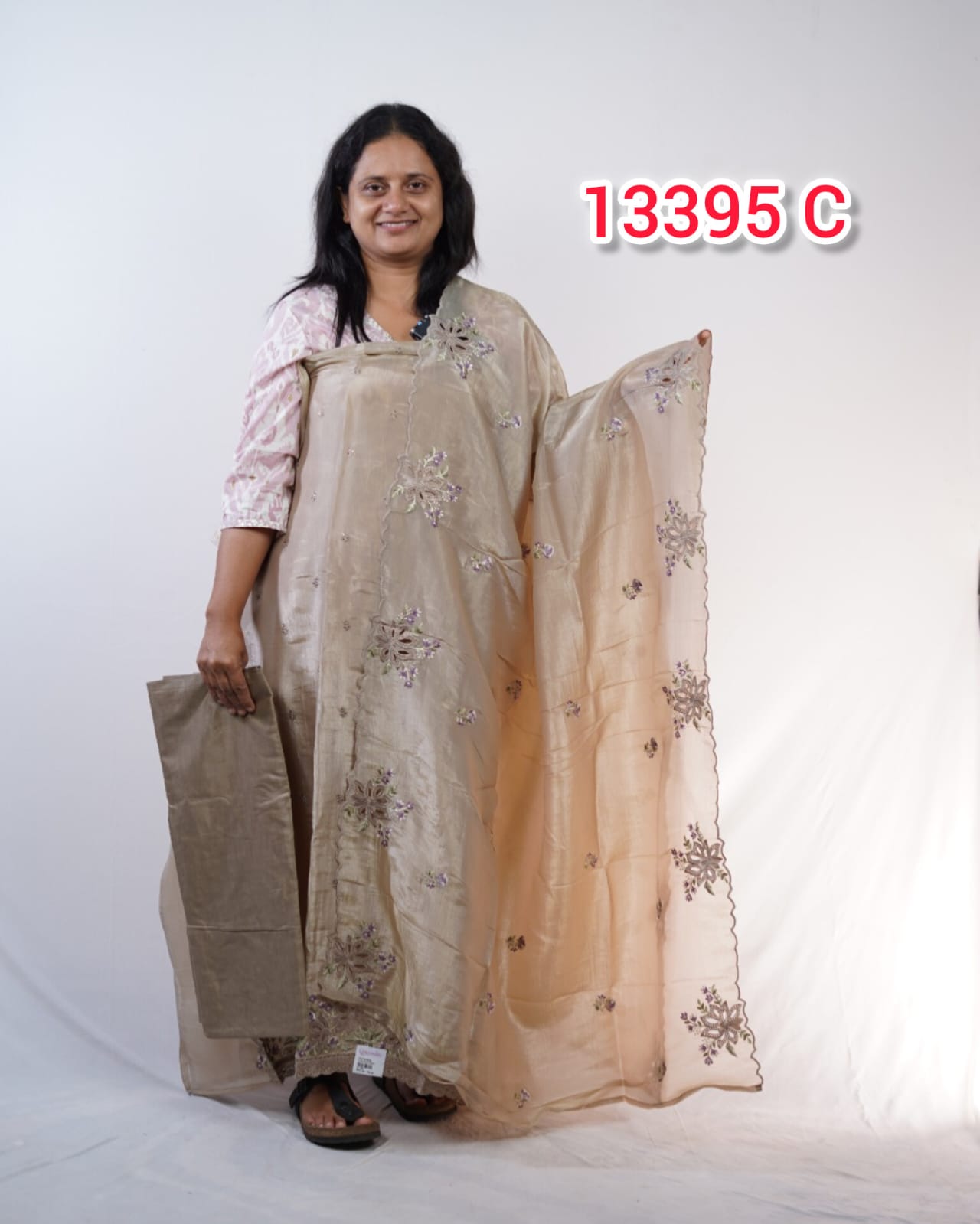 Crush Silk Unstitched Salwar Suits 13395