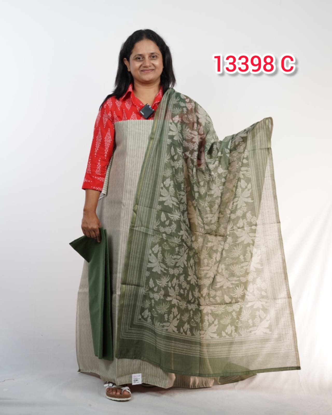 Chandheri Silk Unstitched Salwar Suits 13398